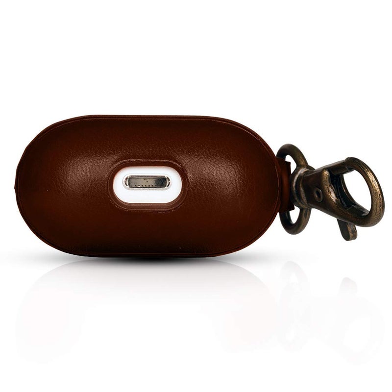 Dreem Om Case Cover with Keychain Clip Compatible with AirPods 3 for Apple AirPods 3rd Generation, Vegan Leather AirPod Case for Men & Women, Luxury Earbuds Accessory for iPhone - Coffee - Image 5